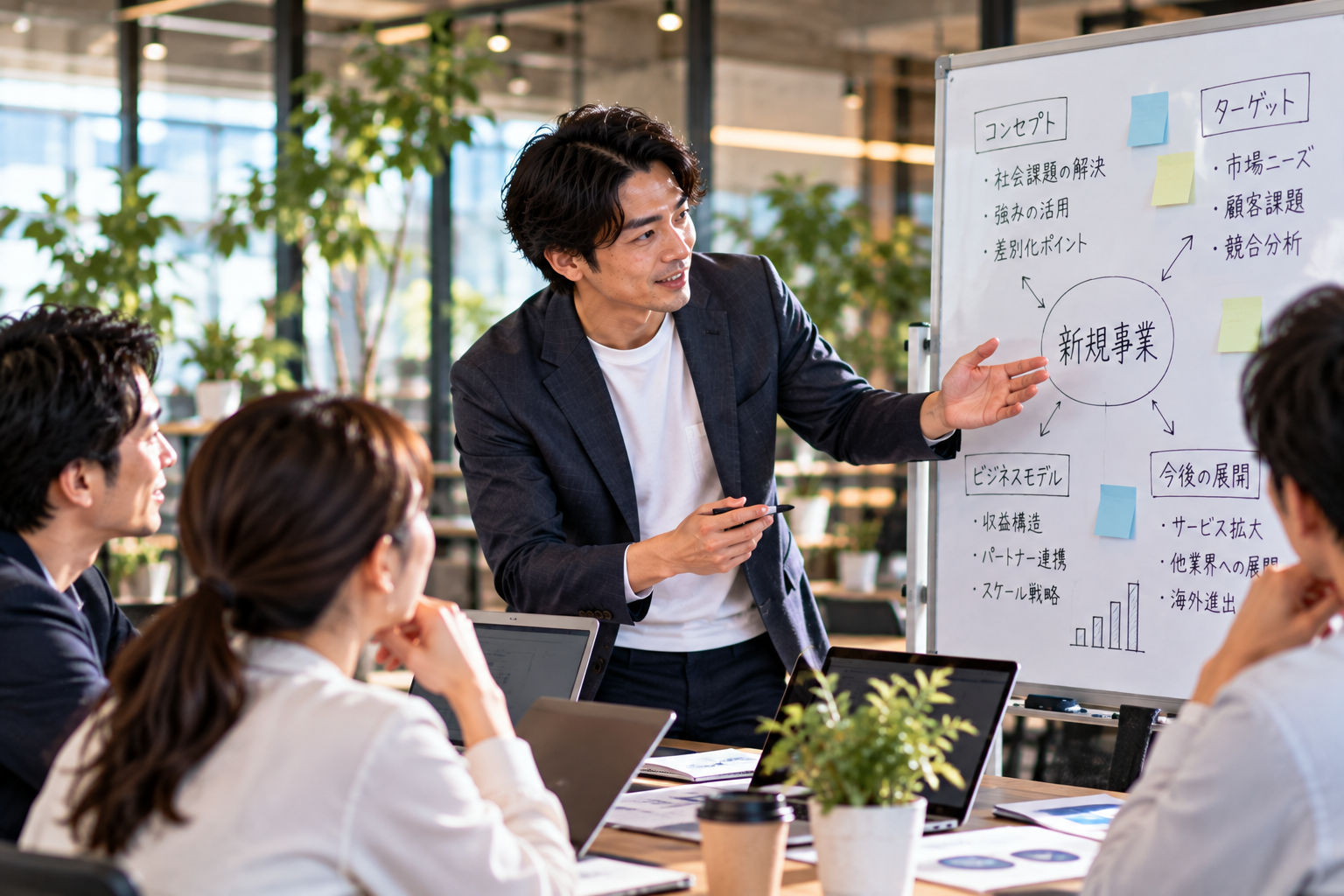新規事業を描くチーム会議
