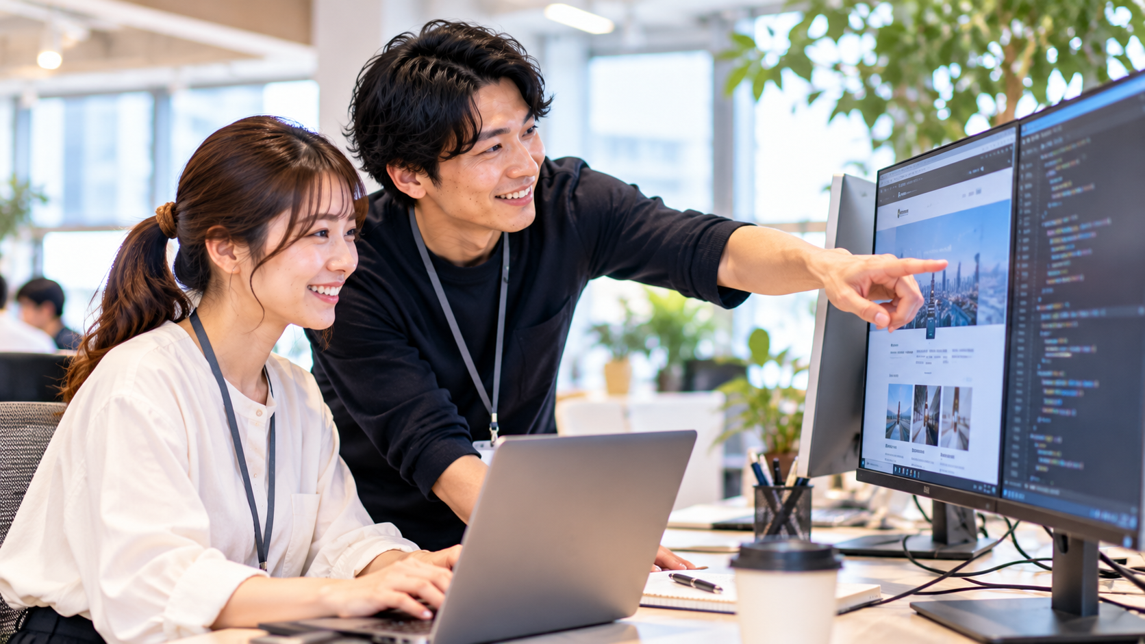 笑顔で進めるウェブ開発チーム